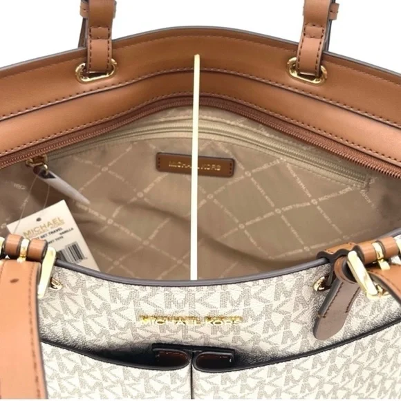 Michael Kors Medium Double Packet Tote Bag & Trifold Wallet
Vanilla/Brown - Picture 6 of 14